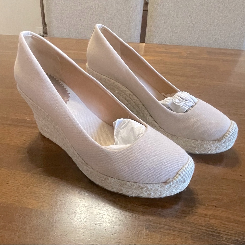 J. Crew Cream Wedge Shoes 7 1/2